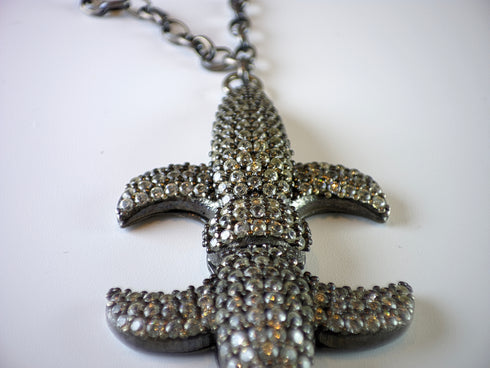 Gümüş Timsah Kolye